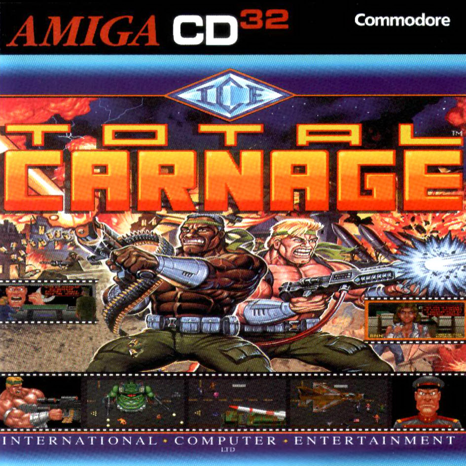 Total Carnage box art for Amiga CD32